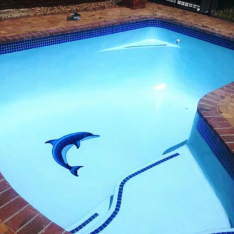 Fibreglass Pool Motif - Dolphin-(Printed on tissue paper)