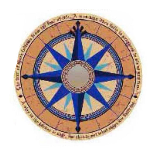 Fibreglass Pool Motif Marble Compass 850mm(Printed on tissue paper)