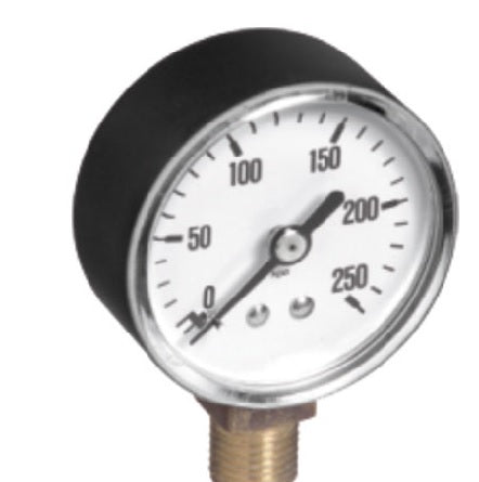 Pressure gauge for sand filters (Water saving device)