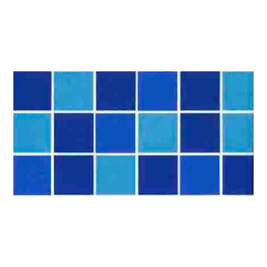 Summertime blue Fibreglass Pool Mosaic 610mm x 150mm sheet
