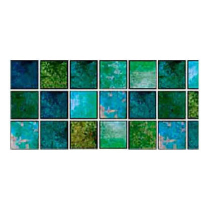 Fibreglass Pool Mosaic Tissue Sheet - Tropical 810mm x 160mm