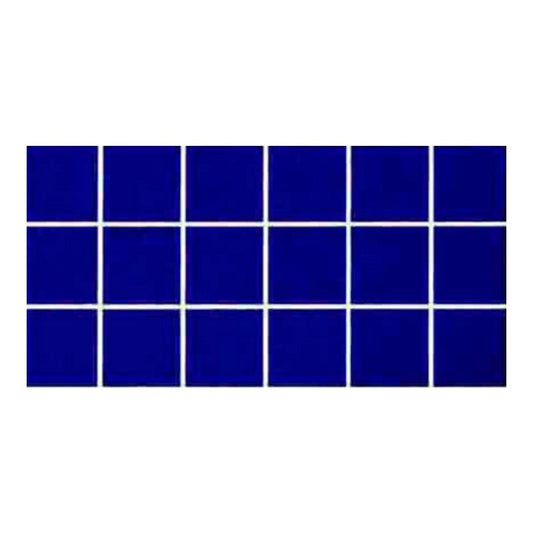 Blue tile Fibreglass Pool Mosaic Tissue sheet 600mm x 150mm