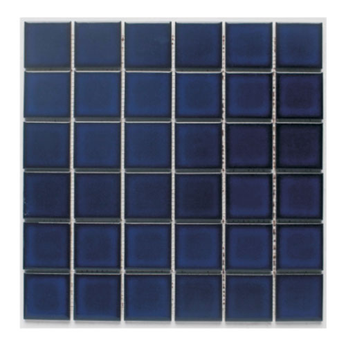 Ceramic Pool Mosaic Tiles - Cobalt Blue | 30cm x 30cm Sheet | For concrete/marblite swimming pools - Swemgat